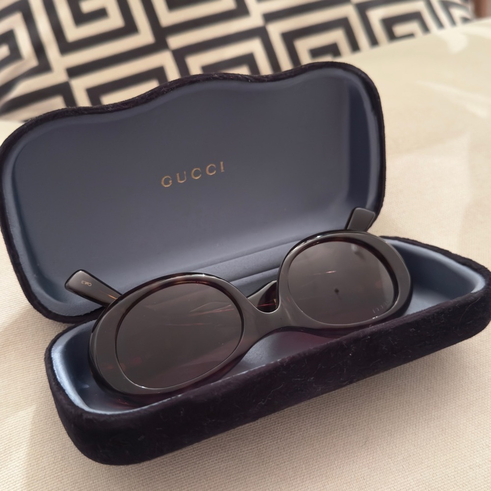 Gucci Dark Oval Sunglasses